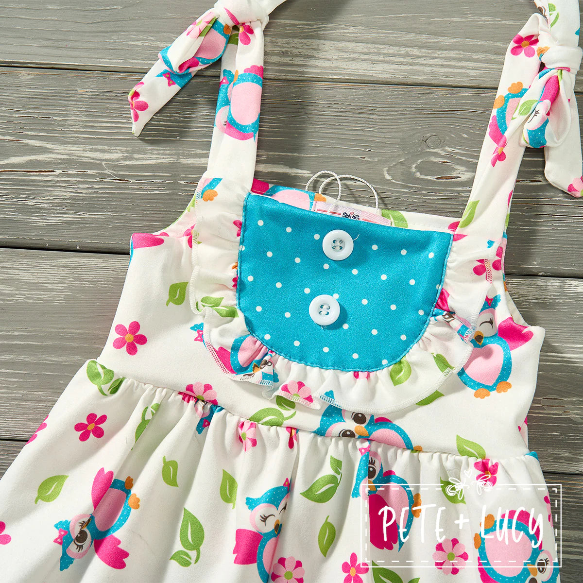 Happy Owl - Girl Infant Romper