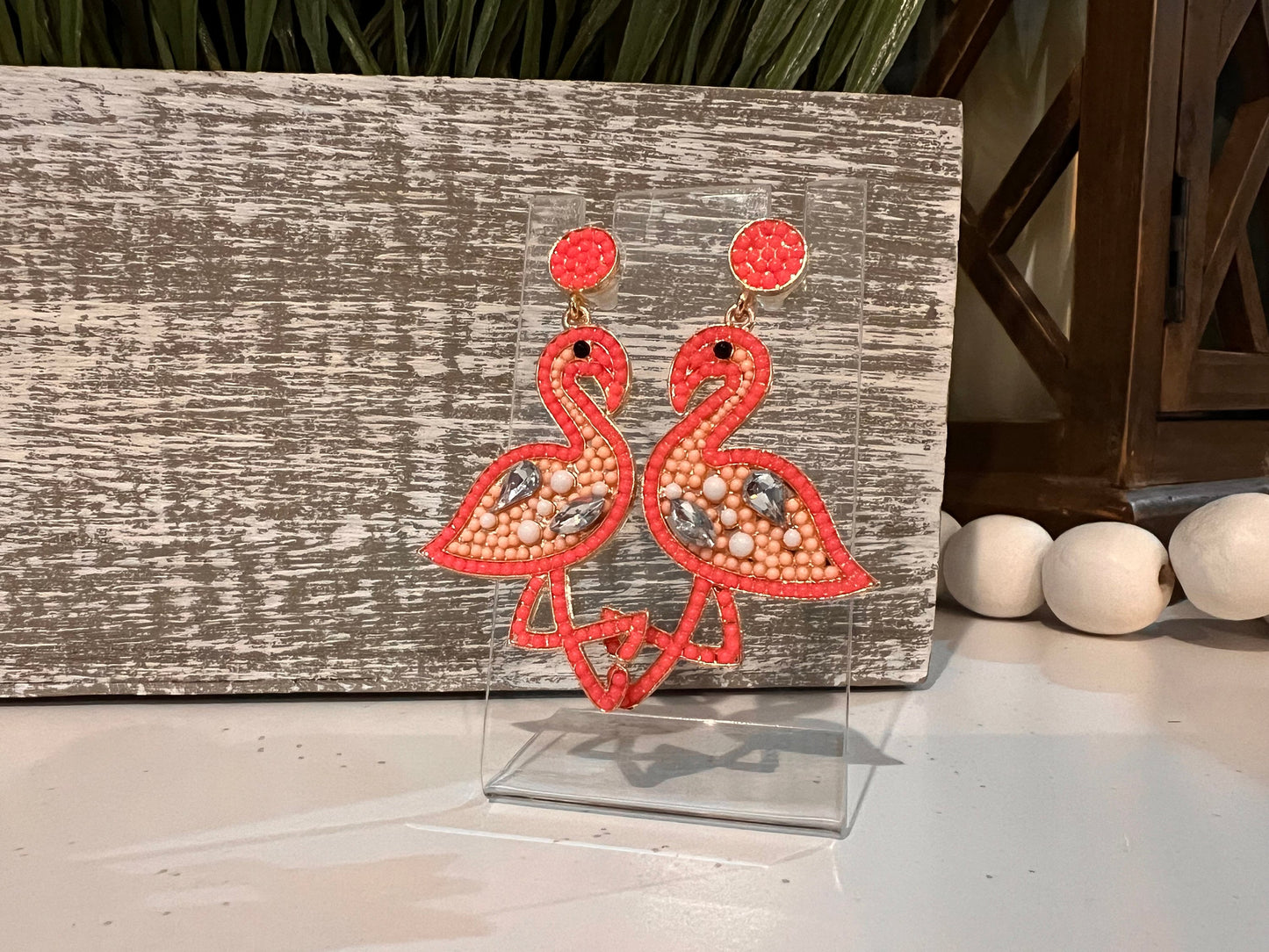 Boutique Gem Flamingo Earrings