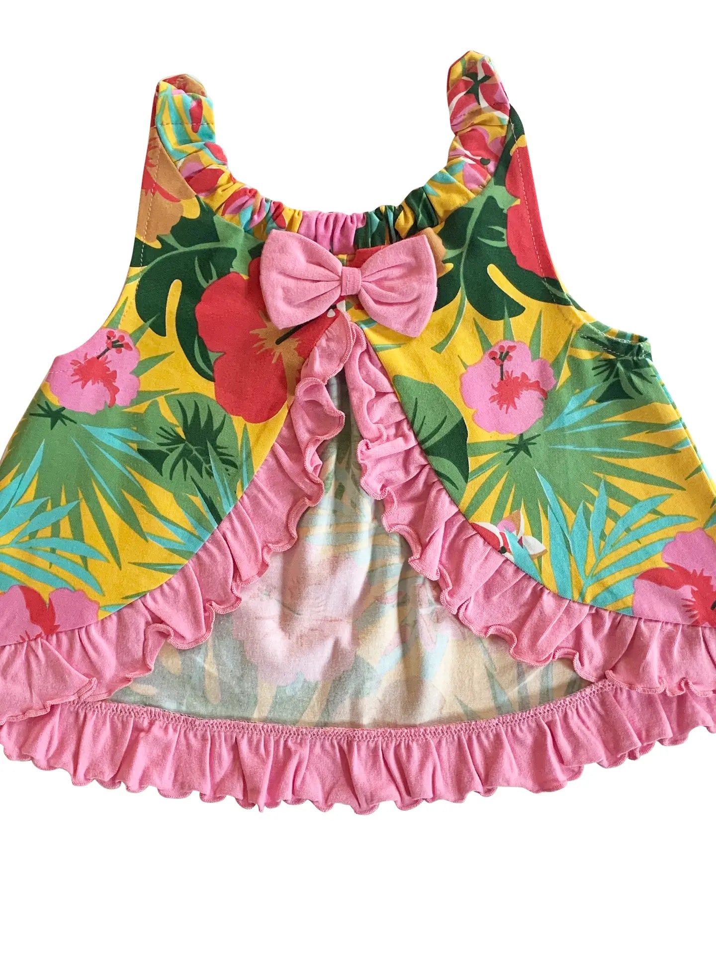 Girls Spring Swing Tank Top Tropical Hibiscus Kids Clothing