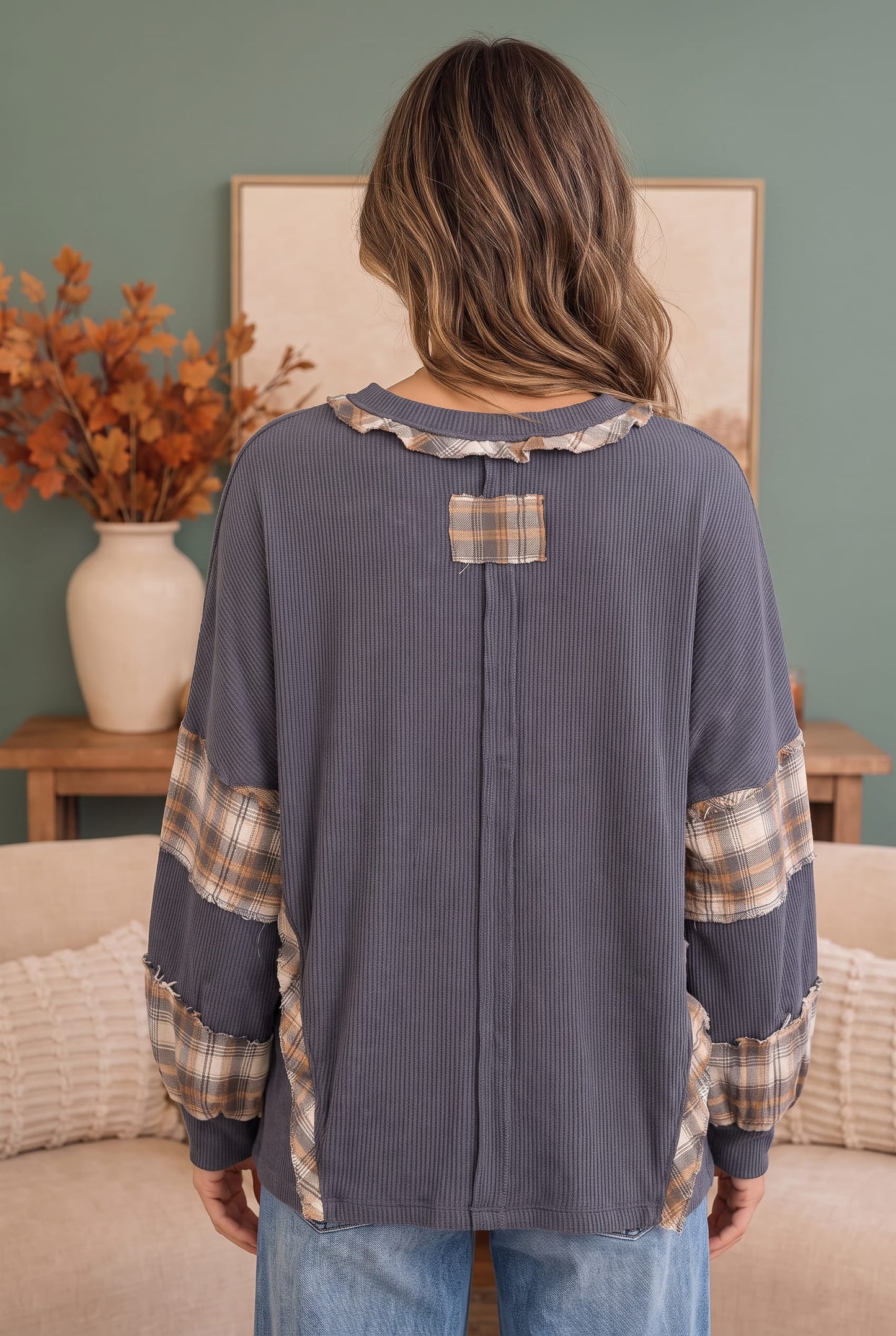 Country Chic Waffle Knit Top