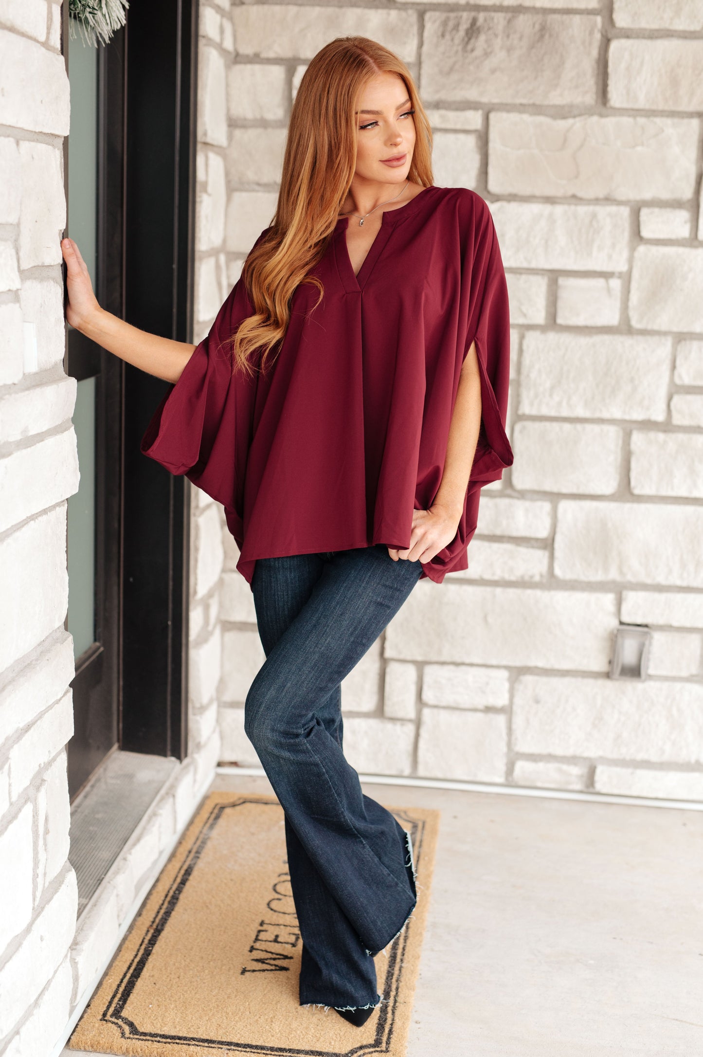 Universal Philosophy Blouse in Wine